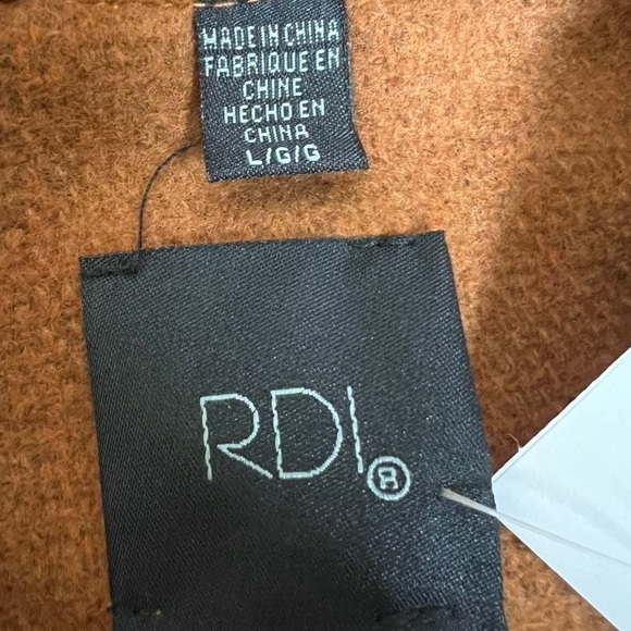 RDI Cognac Brown Textured Knit Shirt Jacket - Size Large, NWT - Picture 7 of 13